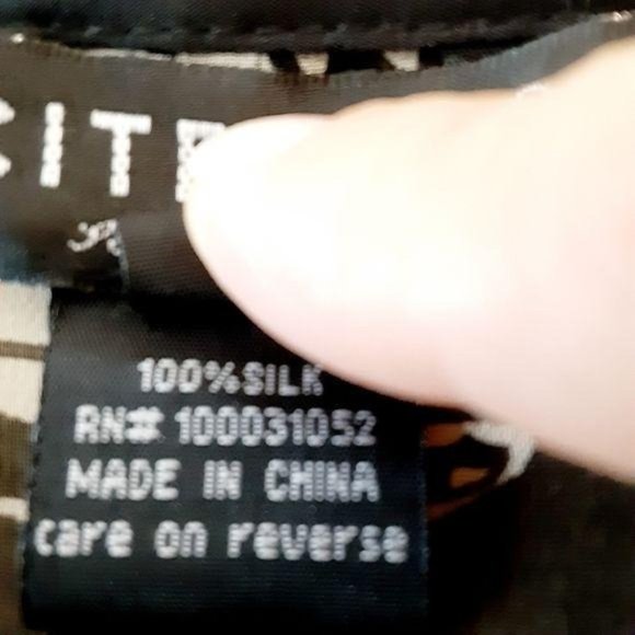 Citron Sz S Silk Butterfly Print Open Short Sheer Duster Dressy Office Cruise - Picture 5 of 7